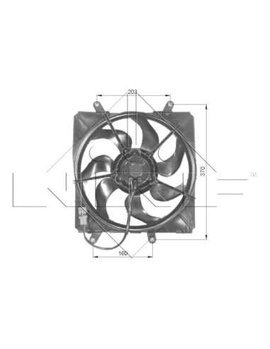 Ventilador, refrigeración del motor Nrf 47054 - VENTILADOR TURISMO