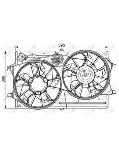 Ventilador, refrigeración del motor Nrf 47061 - VENTILADOR TURISMO