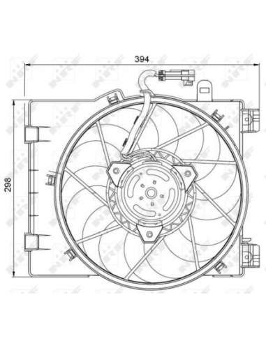 Ventilador, refrigeración del motor Nrf 47063 - VENTILADOR TURISMO -