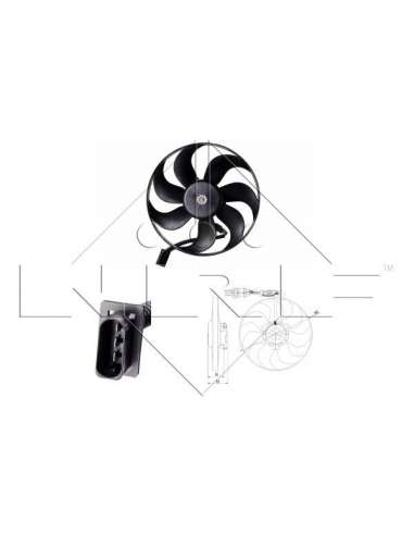 Ventilador, refrigeración del motor Nrf 47064 - VENTILADOR TURISMO