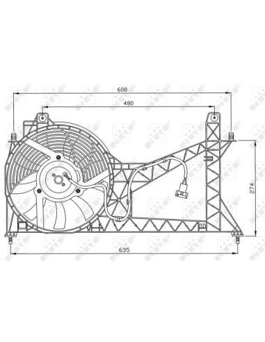 Ventilador, refrigeración del motor Nrf 47065 - VENTILADOR TURISMO