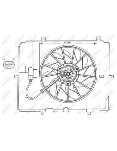 Ventilador, refrigeración del motor Nrf 47067 - VENTILADOR TURISMO