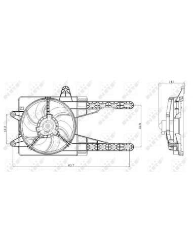 Ventilador, refrigeración del motor Nrf 47247 - VENTILADOR TURISMO
