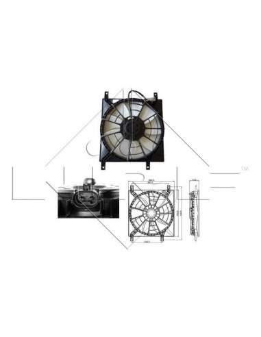 Ventilador, refrigeración del motor Nrf 47257 - VENTILADOR TURISMO