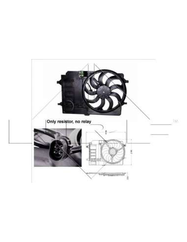 Ventilador, refrigeración del motor Nrf 47301 - VENTILADOR TURISMO