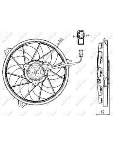 Ventilador, refrigeración del motor Nrf 47323 - VENTILADOR TURISMO