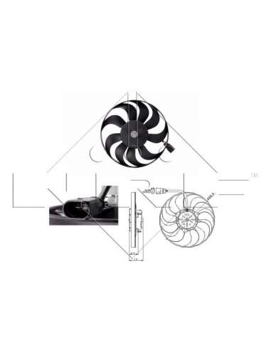 Ventilador, refrigeración del motor Nrf 47381 - VENTILADOR TURISMO