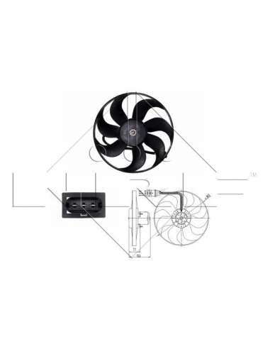 Ventilador, refrigeración del motor Nrf 47397 - VENTILADOR TURISMO