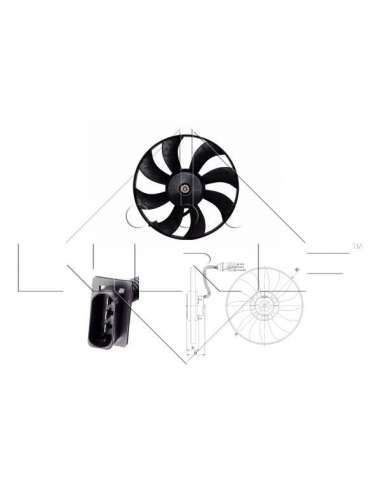 Ventilador, refrigeración del motor Nrf 47410 - VENTILADOR TURISMO