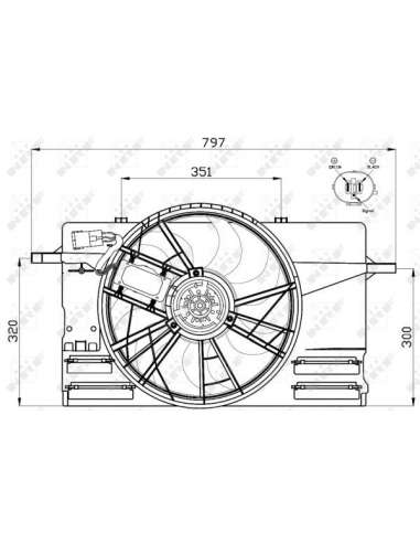 Ventilador, refrigeración del motor Nrf 47412 - VENTILADOR TURISMO