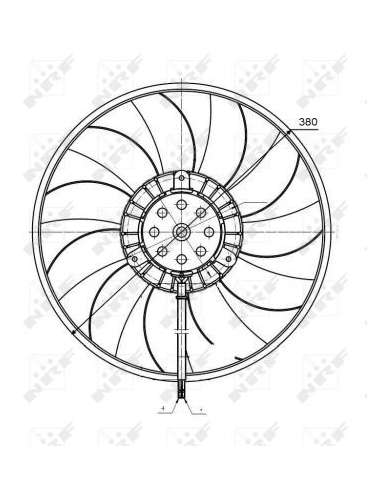 Ventilador, refrigeración del motor Nrf 47422 - VENTILADOR TURISMO