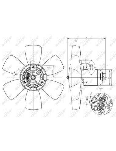 Ventilador, refrigeración del motor Nrf 47429 - VENTILADOR TURISMO