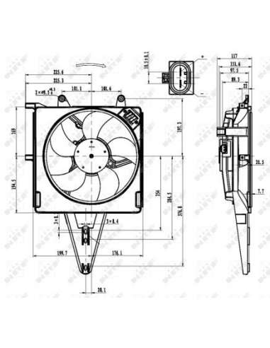 Ventilador, refrigeración del motor Nrf 47431 - VENTILADOR TURISMO