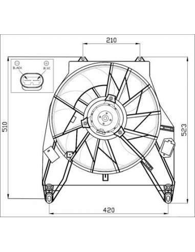 Ventilador, refrigeración del motor Nrf 47457 - VENTILADOR REFRIGERACION MOTOR