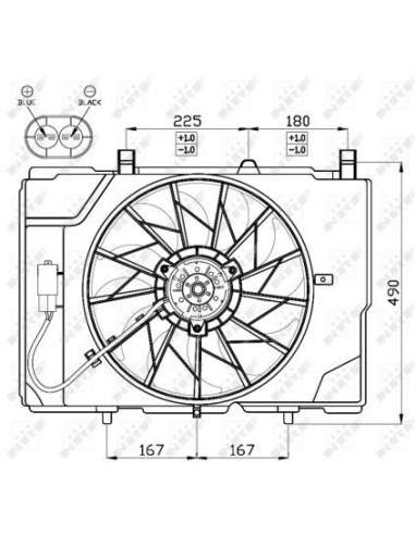 Ventilador, refrigeración del motor Nrf 47466 - VENTILADOR TURISMO