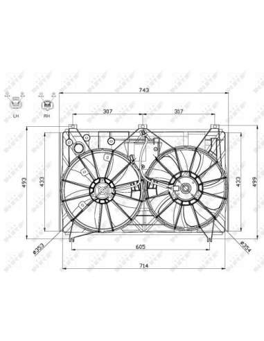 Ventilador, refrigeración del motor Nrf 47569 - VENTILADOR TURISMO
