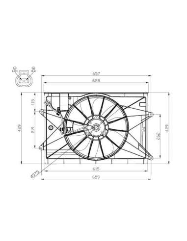 Ventilador, refrigeración del motor Nrf 47578 - VENTILADOR TURISMO
