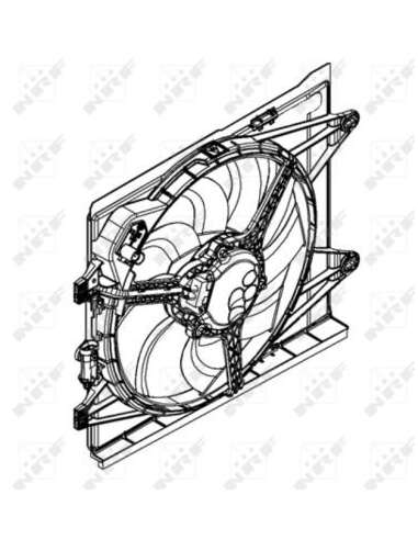 Ventilador, refrigeración del motor Nrf 47598 - VENTILADOR TURISMO t 02-12-