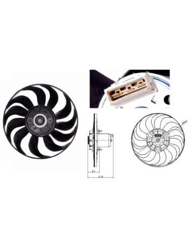 Ventilador, refrigeración del motor Nrf 47641 - VENTILADOR TURISMO