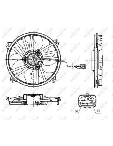 Ventilador, refrigeración del motor Nrf 47665 - VENTILADOR TURISMO C4