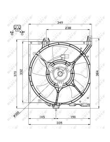 Ventilador, refrigeración del motor Nrf 47670 - VENTILADOR TURISMO
