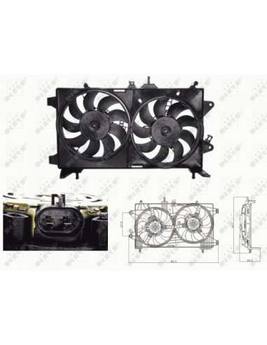 Ventilador, refrigeración del motor Nrf 47676 - VENTILADOR TURISMO