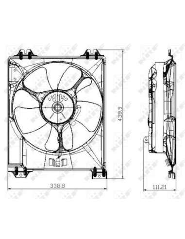 Ventilador, refrigeración del motor Nrf 47677 - VENTILADOR TURISMO i