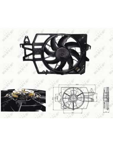 Ventilador, refrigeración del motor Nrf 47683 - VENTILADOR TURISMO