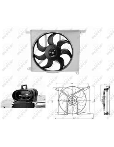 Ventilador, refrigeración del motor Nrf 47686 - VENTILADOR TURISMO
