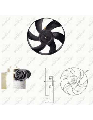 Ventilador, refrigeración del motor Nrf 47692 - VENTILADOR TURISMO
