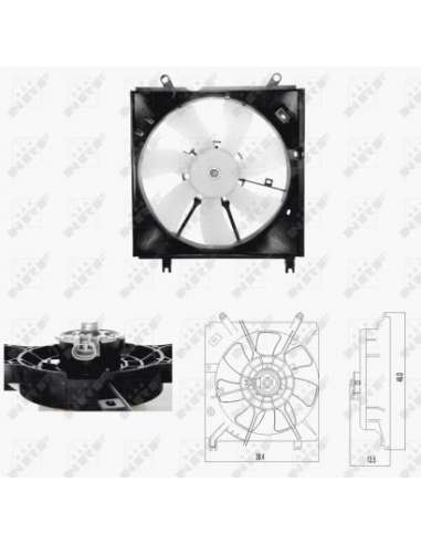 Ventilador, refrigeración del motor Nrf 47696 - VENTILADOR TURISMO