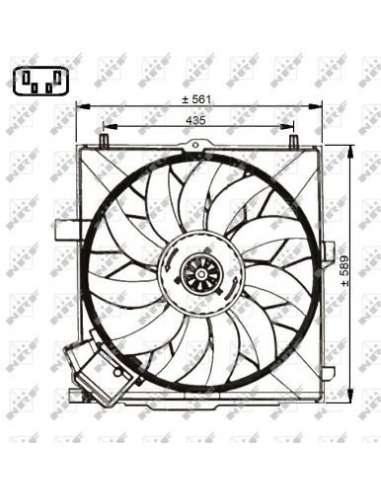 Ventilador, refrigeración del motor Nrf 47732 - VENTILADOR TURISMO