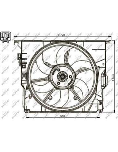 Ventilador, refrigeración del motor Nrf 47737 - VENTILADOR TURISMO