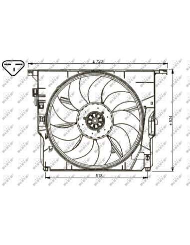Ventilador, refrigeración del motor Nrf 47739 - VENTILADOR TURISMO