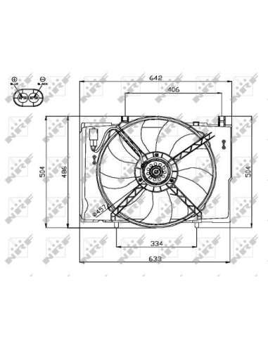Ventilador, refrigeración del motor Nrf 47741 - VENTILADOR TURISMO