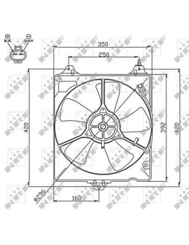 Ventilador, refrigeración del motor Nrf 47753 - VENTILADOR TURISMO