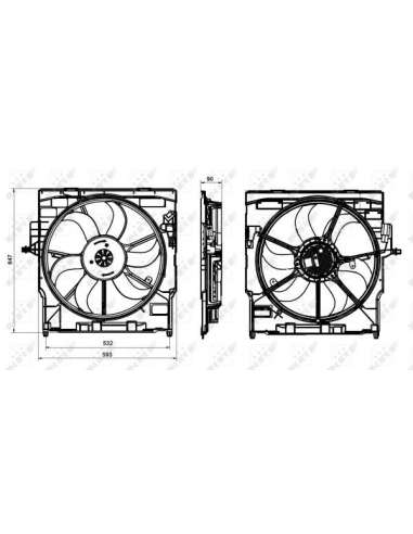 Ventilador, refrigeración del motor Nrf 47837 - VENTILADOR TURISMO