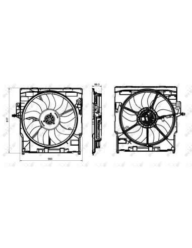 Ventilador, refrigeración del motor Nrf 47845 - VENTILADOR TURISMO 8-2014