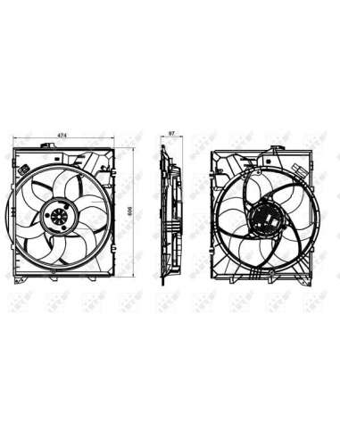 Ventilador, refrigeración del motor Nrf 47862 - VENTILADOR TURISMO
