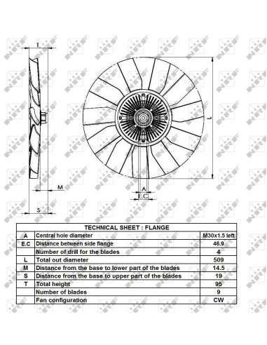 Embrague, ventilador del radiador Nrf 49427 - EMBRAGUE VISCOSO MAQUINARIA OBRAS P ÃšBLICAS