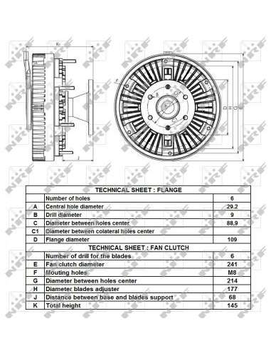 Embrague, ventilador del radiador Nrf 49434 - EMBRAGUE VISCOSO MAQUINARIA OBRAS P ÃšBLICAS