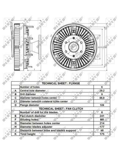 Embrague, ventilador del radiador Nrf 49435 - EMBRAGUE VISCOSO MAQUINARIA OBRAS P ÃšBLICAS
