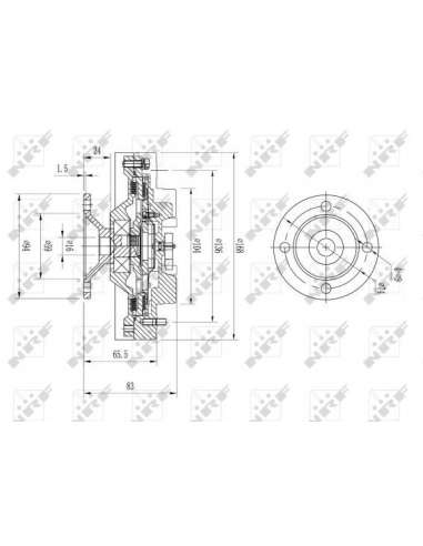 Embrague, ventilador del radiador Nrf 49572 - EMBRAGUE VISCOSO TURISMO 01/1998-