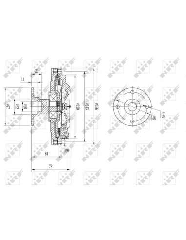 Embrague, ventilador del radiador Nrf 49576 - EMBRAGUE VISCOSO TURISMO 8-03/1998
