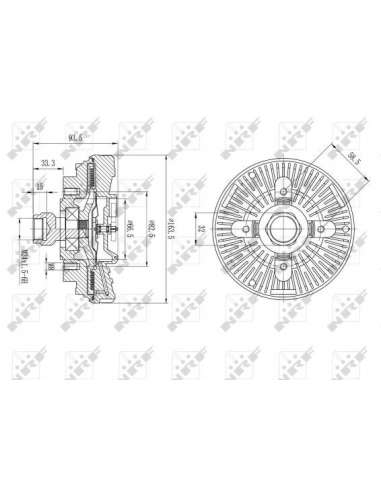 Embrague, ventilador del radiador Nrf 49606 - EMBRAGUE VISCOSO TURISMO 011