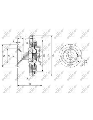 Embrague, ventilador del radiador Nrf 49612 - EMBRAGUE VISCOSO TURISMO 997