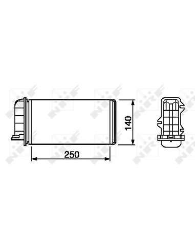 Radiador de calefacción Nrf 53219 - CALEFACTOR TURISMO AT Brava 95- EASY FIT