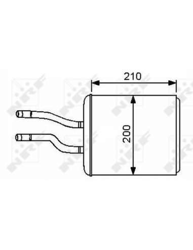 Radiador de calefacción Nrf 53244 - CALEFACTOR TURISMO FA ROMEO 147 00- / 156 97- EASY FIT