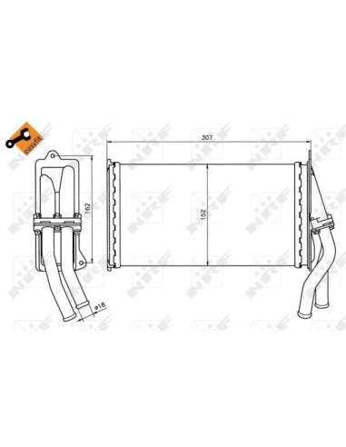 Radiador de calefacción Nrf 58037 - CALEFACTOR TURISMO NAULT 25 84- EASY FIT
