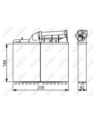 Radiador de calefacción Nrf 58053 - CALEFACTOR TURISMO W 518i 89- EASY FIT